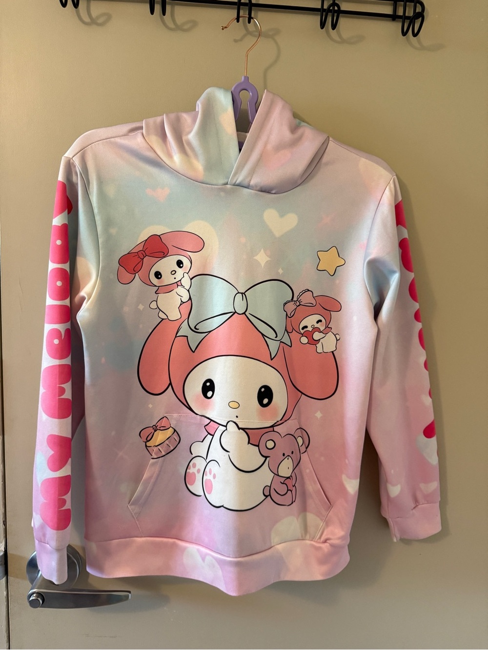 Sanrio My Melody Pastel Pink & Light Blue Gradient Hoodie for Kids